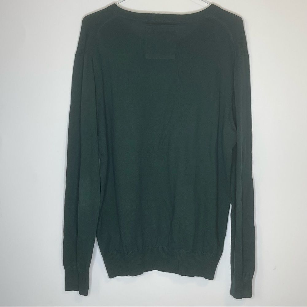 Howick Onyx Green V-Neck Cashmere Blend Long Sleeve Sweater in Size XL - Picture 2 of 5